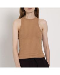 Reiss - Camel Harri Ribbed Vest - Lyst