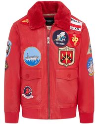 Infinity Leather - A2 Top Gun Leather Bomber Jacket-Camborne - Lyst