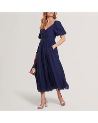 Ted Baker - Orlaah Ruched Detail Midi Dress - Lyst