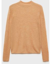Mango - Perkins Wool Blend Neck Fine Knit Jumper - Lyst