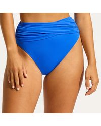 Seafolly - Azure Collective High Waist Wrap Front Bikini Pant - Lyst