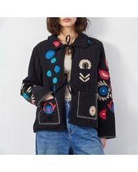 East - Aurina Embroidered Cotton Jacket - Lyst
