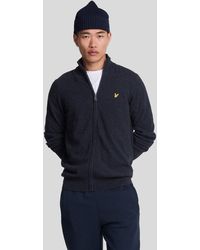 Lyle & Scott - Lambswool Blend Zip Cardigan - Lyst