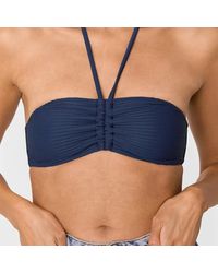 Whistles - Mixed Rib Halter Bikini Top - Lyst