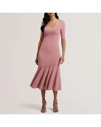 Ted Baker - Miyha Knitted Flippy Midi Dress - Lyst