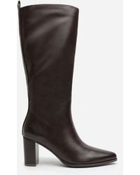 Where's That From - 'Elder' Block Heel Knee High Boots With Side Zip - Lyst