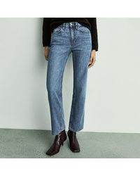 Mango - Light Matilda Mid Rise Straight Jeans - Lyst