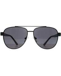 Guess - Aviator Shiny Gunmetal Smoke Gf5094 - Lyst
