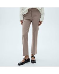Mango - Medium Flared Trousers - Lyst