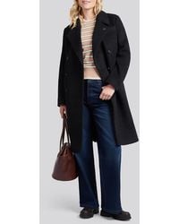U.S. POLO ASSN. - Wool Blend Double Breasted Coat - Lyst