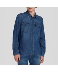 7 For All Mankind - Western Denim Shirt - Lyst