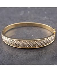 T.H.Baker - Pre-Loved 9Ct Diamond Graduating Standard Hinged Bangle 41211139 - Lyst