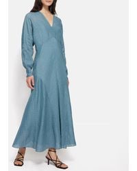Jigsaw - Silk Linen Gauze Maxi Dress - Lyst