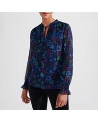 Hobbs - Aisha Lurex Blouse - Lyst