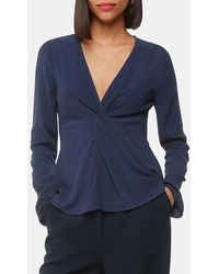 Whistles - Twist Front Textured Top - Lyst