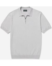 Oliver Sweeney - 100% Cotton Quarter Zip Polo - Lyst