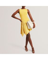 Ted Baker - Jacara Knit Pleat Panel Mini Dress - Lyst