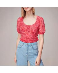 Whistles - Diagonal Leopard Top - Lyst