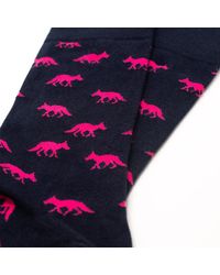 Jemsox - Lone Fox Design Cotton Super Soft Socks - Lyst