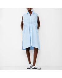 French Connection - Cotton Sleeveless Shirt Mini Dress - Lyst