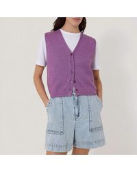 Jigsaw - Linen Button Through Tank - Lyst
