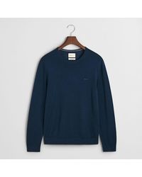GANT - Extrafine Merino Wool Crew Jumper - Lyst