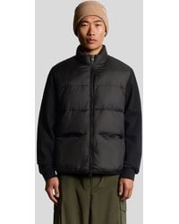 Lyle & Scott - Funnel Neck Hybrid Zip Through Jumper - Lyst