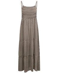 Trespass - Maxi Dress Selena Viscose Soft Stone - Lyst
