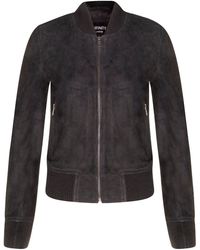 Infinity Leather - Ma-1 Suede Bomber Jacket-Arnhem - Lyst