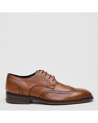 Savile Row - Tan Henry Brogue Derby Shoe - Lyst