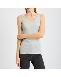 GANT - Slim Ribbed Tank Top - Lyst