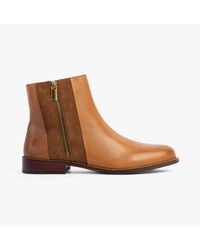 Hush Puppies - Tan Frances Ankle Flat Ankle Boots - Lyst