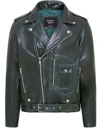 Infinity Leather - Retro Brando Quilted Leather Biker Jacket Vintage Motorcycle Style - Lyst