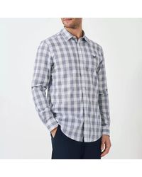 Crew - Check Lisbon Linen Blend Shirt - Lyst