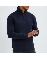 Crew - Classic 1/2 Zip Sweatshirt - Lyst
