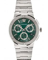 Versace - Vez900121 Greca Logo Chrono Luxury Watch - Lyst