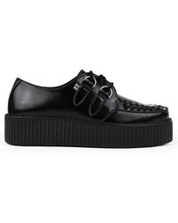 Infinity Leather - Viva High Creeper Leather Platform Lace-Up Goth Shoes - Lyst
