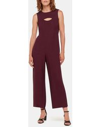 Whistles - Burgundy Harley Cut Out Jumpsuit - Lyst