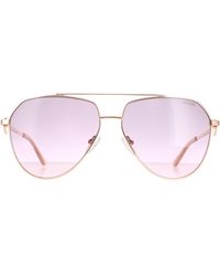 Guess - Aviator Shiny Rose Bordeaux Gradient Gf6140 Metal (Archived) - Lyst