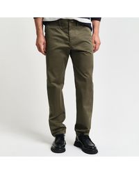 GANT - Khaki Regular Twill Chinos - Lyst
