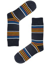 Jemsox - Stripe Design Comfort Top Cotton Socks - Lyst