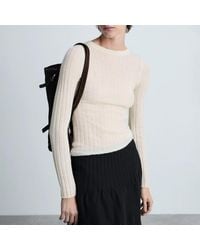 Mango - Wool Blend Ribbed Jumper - Lyst