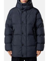 Stone Island - Crinkle Feather Down Parka Jacket - Lyst