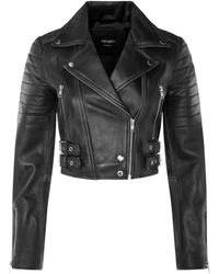 Infinity Leather - Brando Cropped Leather Jacket-Longtown - Lyst
