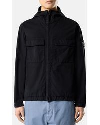 Stone Island - Zip Through Rain Jacket - Lyst