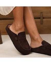 Where's That From - Honeybee Dark Low Back Slip On Mule - Lyst