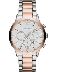 Emporio Armani - Armani Giovanni Chronograph Quartz White Dial Mens Watch - Lyst