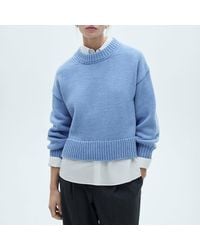 Mango - Wool Blend Round Neck Jumper - Lyst