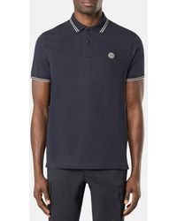 Stone Island - Polo Top With Compass Patch - Lyst