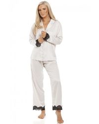 CAMILLE - Satin Full Length Pyjama Set - Lyst